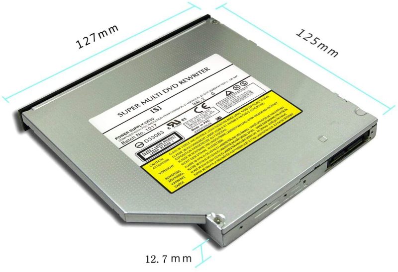 12.7mm Height Slim Internal SATA Tray-Loading CD, DVD RW Super-Multi Optical Drive Burner Writer - Image 2