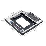 Universal 9.5mm SATA to SATA 2nd (2.5") HDD, SSD Hard Drive Caddy adapter, Optical Bay