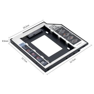 Universal 9.5mm SATA to SATA 2nd (2.5") HDD, SSD Hard Drive Caddy adapter, Optical Bay