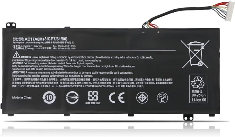 Acer Spin 3 SP314-52, TravelMate X3 TMX3310, AC17A8M Battery