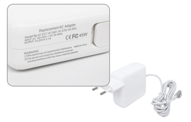 Apple 45W-14.5V 3.1A " L" Shape MagSafe 1 connector Ac Adapter - Image 2