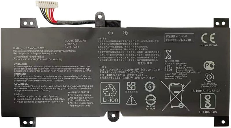 C41N1731, Asus ROG Strix Scar II GL504 Battery