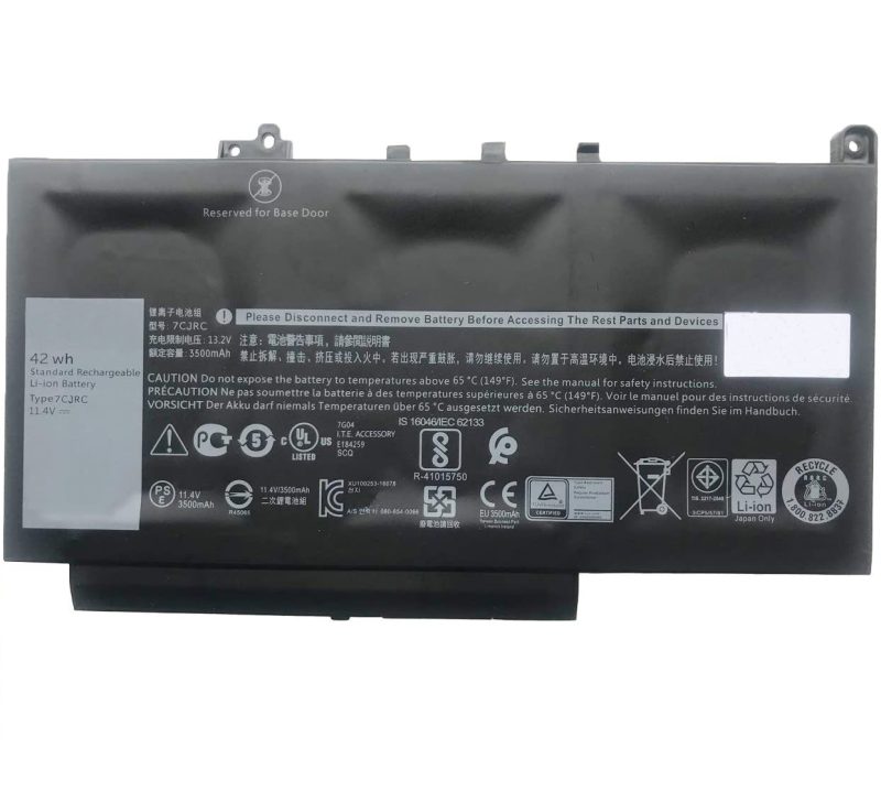 7CJRC, Latitude 12 7270, E7470 Battery