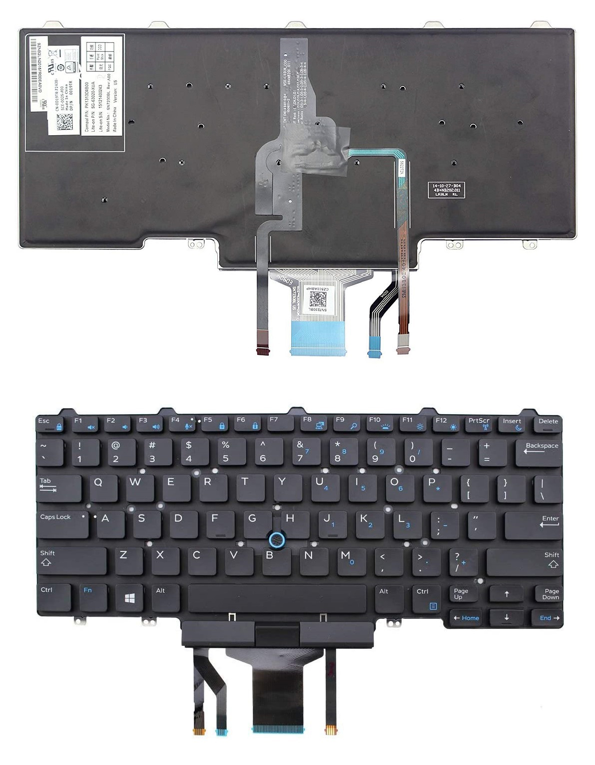 0D19TR DELL Latitude E5450, E7450 NO-Frame Keyboard