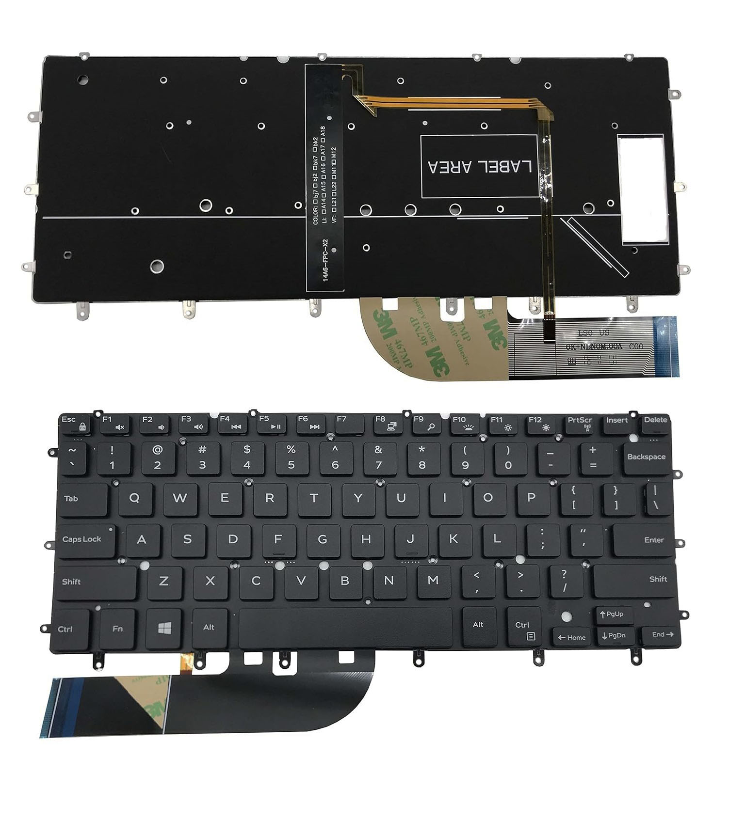 DELL XPS 13 9343, 9350, 15-9550, NO-Frame Laptop Keyboard