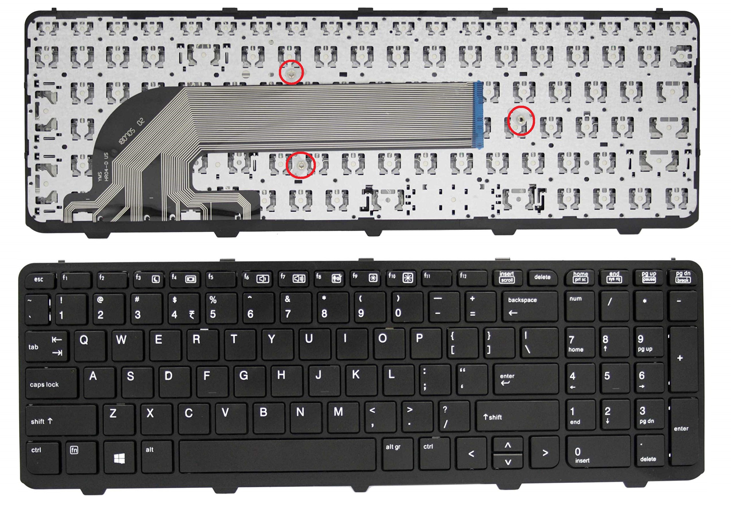 727682-031, HP ProBook 450 G0, 450 G1, 450 G2 Keyboard
