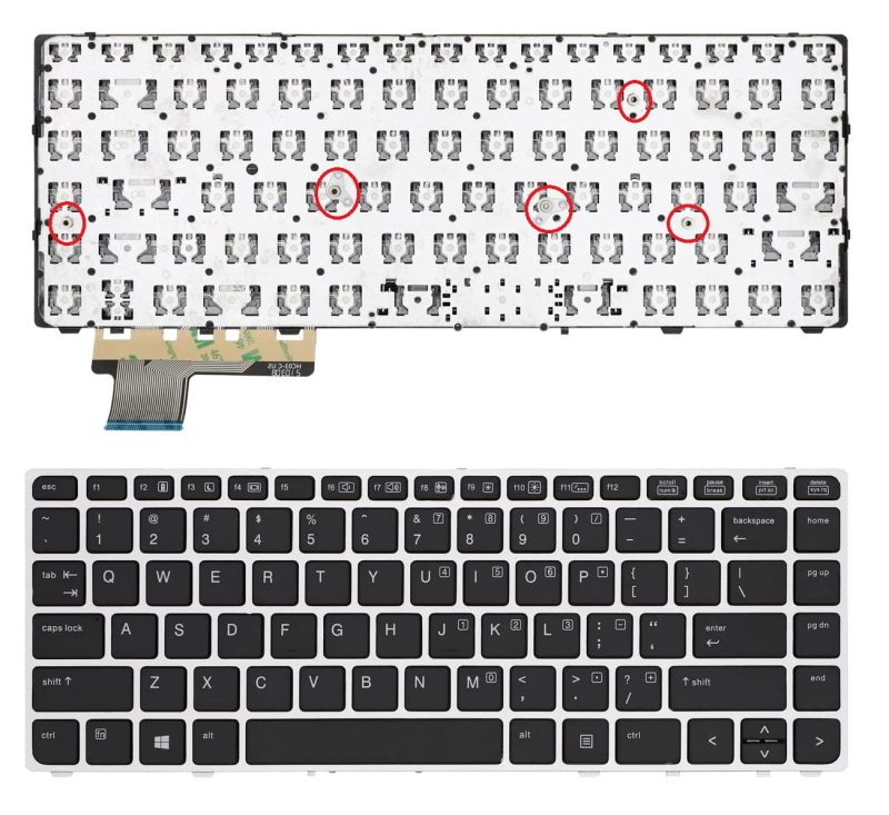697685-B31, HP EliteBook Folio 9470M Keyboard