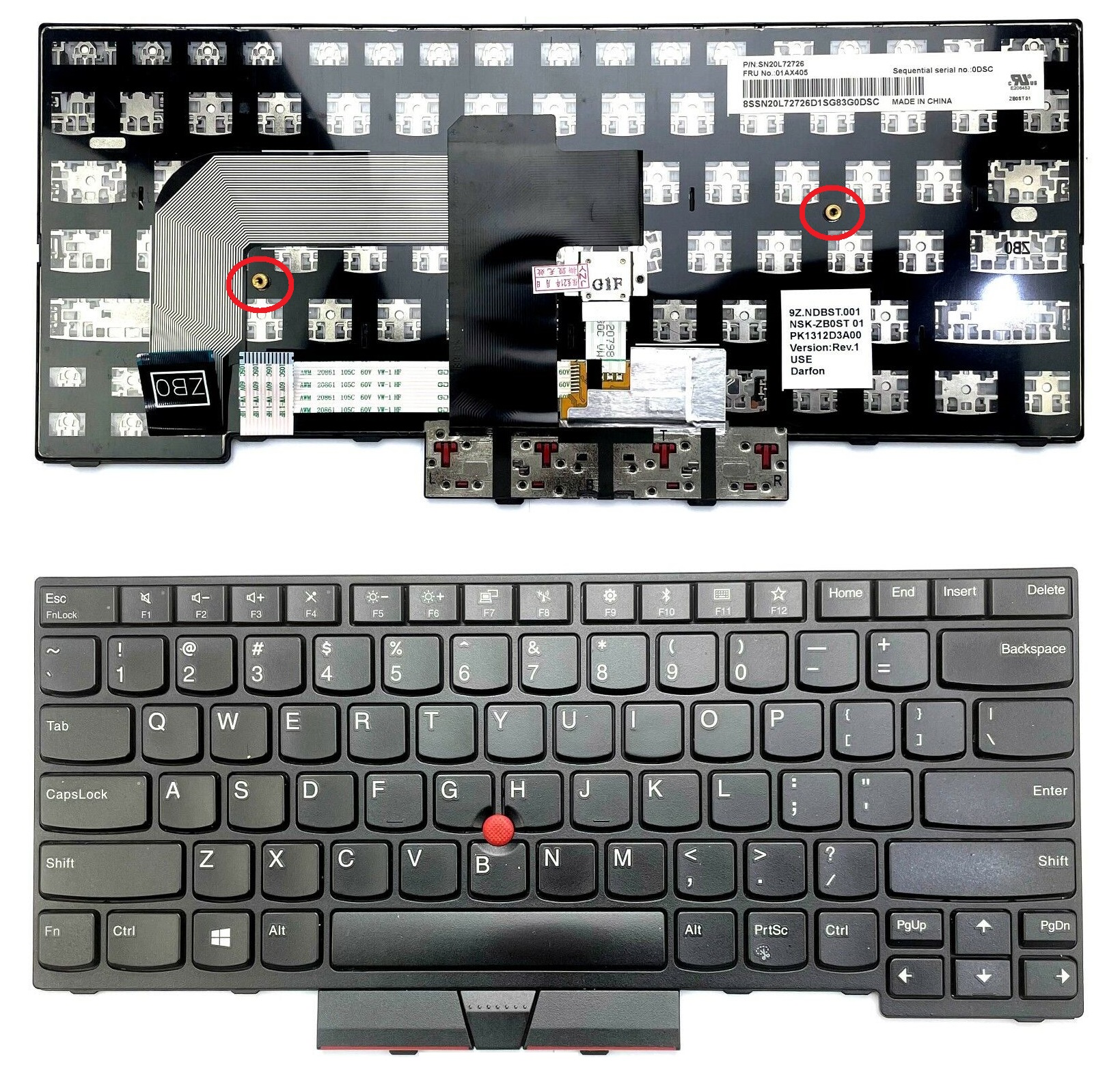 01AX405 Lenovo ThinkPad T470, T480 Keyboard