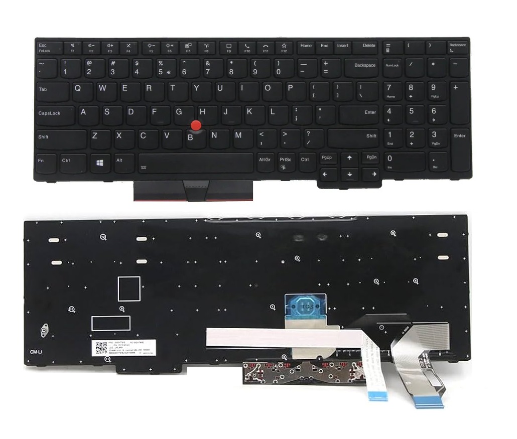 Lenovo Thinkpad T15 Gen 2, P15s Gen 2, Backlit  Black-Frame Keyboard